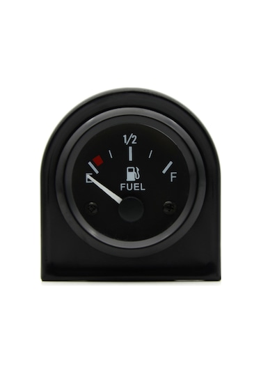 Yifomall 52mm Led Aydınlatmalı 12v Yakıt Seviye Göstergesi - Siyah Çerçeveli Plastik Gösterge