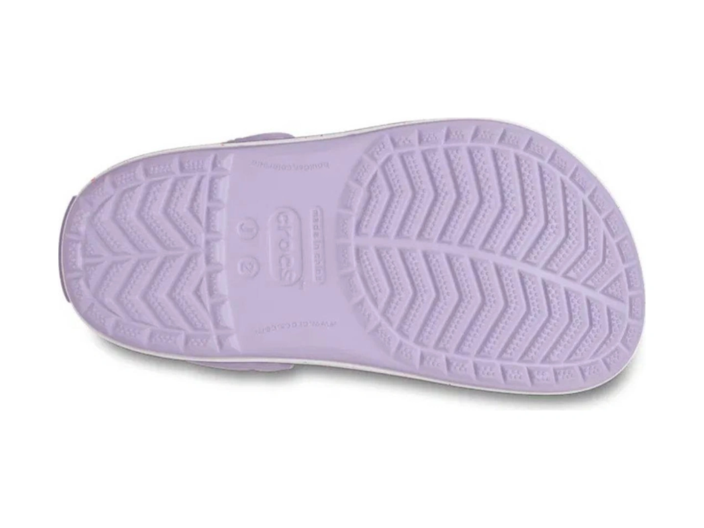 Crocband Clog K Benekli Bantlı Lila Çocuk Terlik-10870 Lila