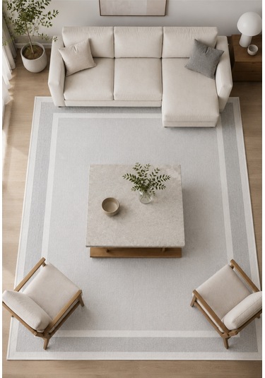 Modern Sisal 8001 Gri Krem Leke Tutmayan Kaymaz Taban Salon Mutfak Koridor Balkon Halısı