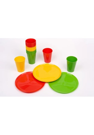 Gred Plastik Çok Kullanımlık Bardaklar 20'l 436565098 Yeşil