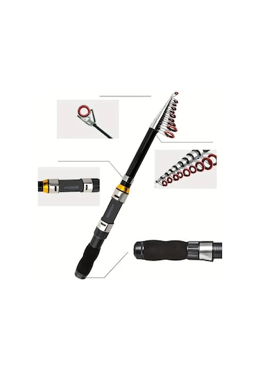 Valkyrie 1. Kalite Tam Takım Balık Olta Seti 2.3m Çantalı Aksesuarlı 10 Boğum Teleskopik Kamış Cb240 Motor