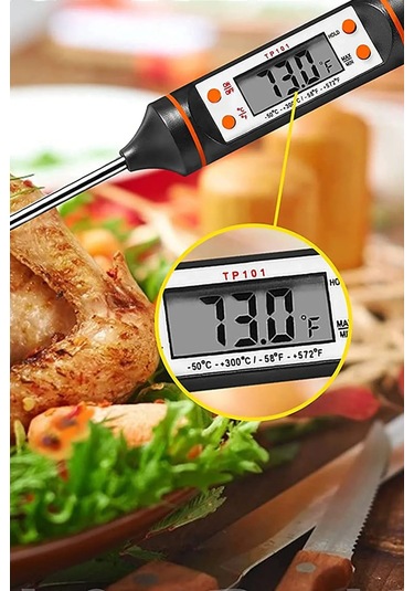 Dijital Gıda Termometresi Et, Süt, Su, Yiyecek Sıcaklık Ölçer
