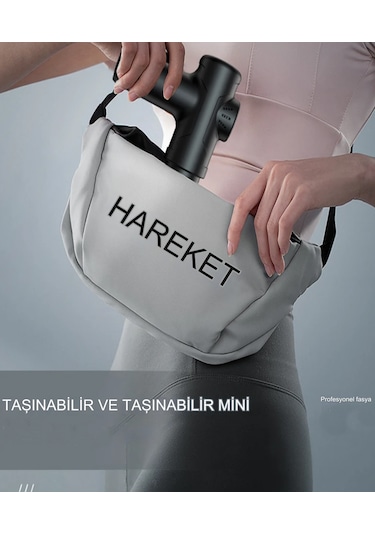 Hams103 Ekranlı Kablosuz Masaj Tabancası 6 Modlu Lcd Dokunmatik Siyah