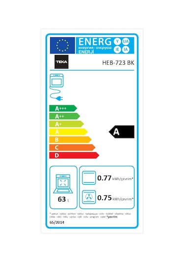Teka HEB 723 BK 65 LT Ankastre Multifonksiyonel Dijital Ekranlı Fırın 111020053
