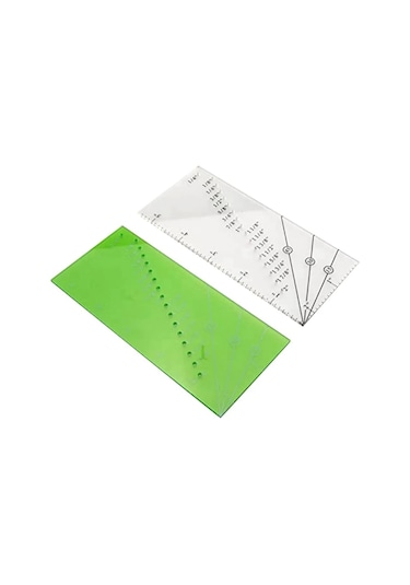Yeşil Şeffaf-üst Dikiş Payı Cetveli Kapitone Kılavuzu Cetvel Dikiş Konumlandırma Cetveli Kılavuz Cetveli Dikiş Makinesi Delikli Dikiş Cetveli