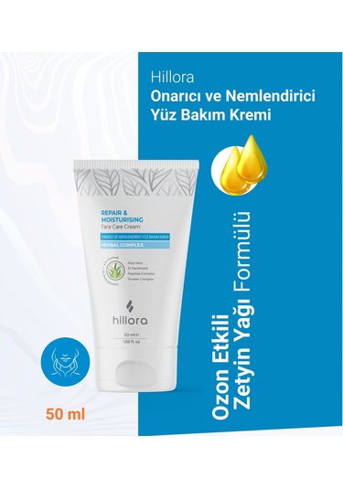 Hillora Onarıcı ve Nemlendirici Yüz Bakım Kremi