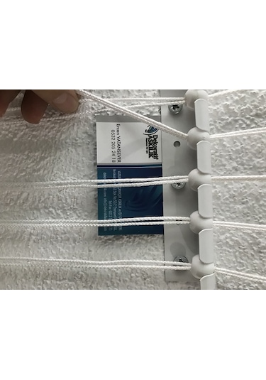 Asansörlü Çamaşır Askısı Tavan Tipi 5 Çubuk 200 CM Beyaz