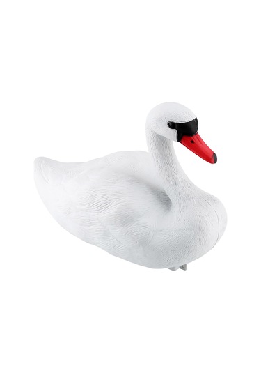 Xindoker Pe Malzeme Gerçekçi Beyaz Kuğu: Bahçe Dekorasyonu, Av İçin Yem Ve Su Üstü Kullanımı