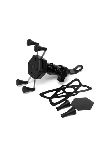 Untoom Evrensel 360 Derece Dönebilir Motosiklet Telefon Tutucu Standı Scooter Montaj Black
