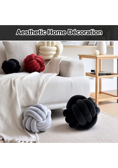 Youmex Siyah Düğmeli Yastık - 20cm - Yumuşak Pp Pamuk Fırçalı - Otomobil/kanepe/ev Dekorasyonu - Çocuk Hediyesi Uygun Siyah