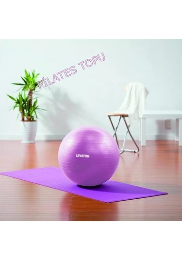 Leyaton Pilates Topu 75 CM Mor + Pompa
