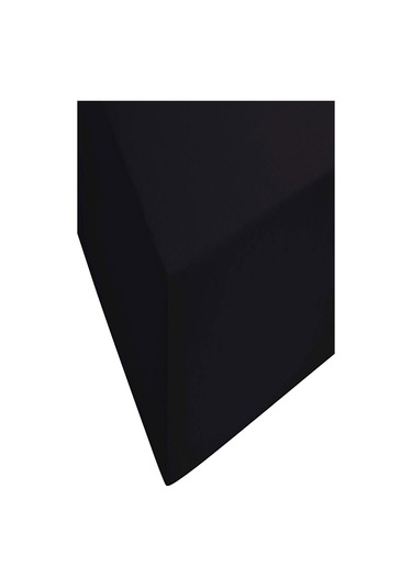 100 X 200 Cm Düz Pamuklu Tek Kişilik Lastikli Fitted Penye Çarşaf-siyah