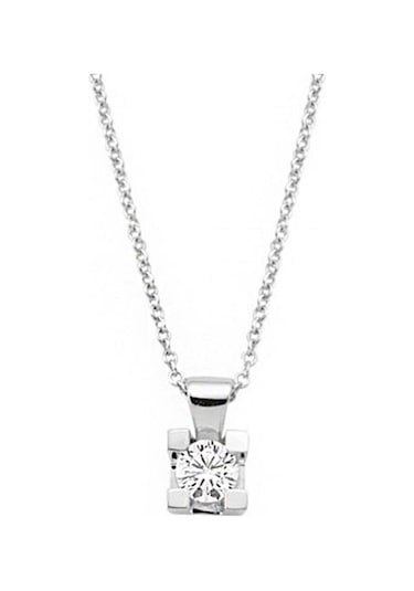0.10ct Karat E-f Vs Pırlanta Tektaş Kolye