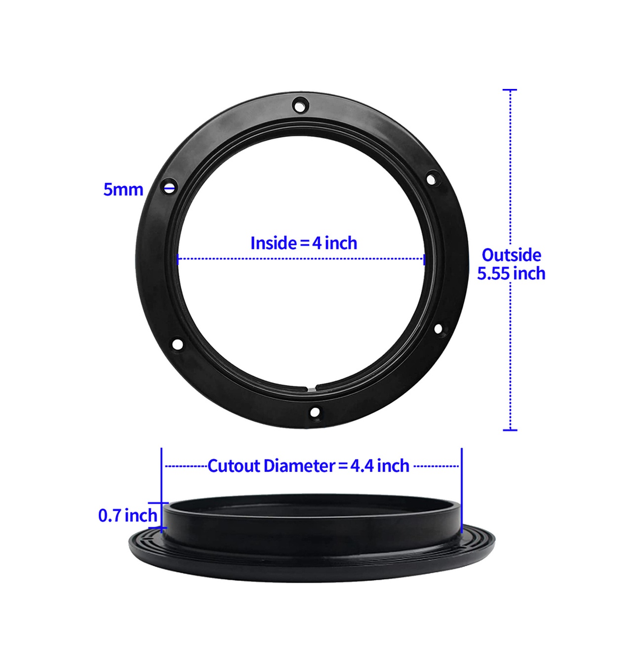 Shineyee Tekne İçin Kaymaz Beyaz Abs Denetim Kapağı - 4 İnç