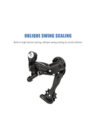 Geeroyoo 7/8/9 Vitesli Dayanıklı Dağ Bisikleti Arka Vites Değiştirici, Kolay Kullanım Ve Bakım Siyah