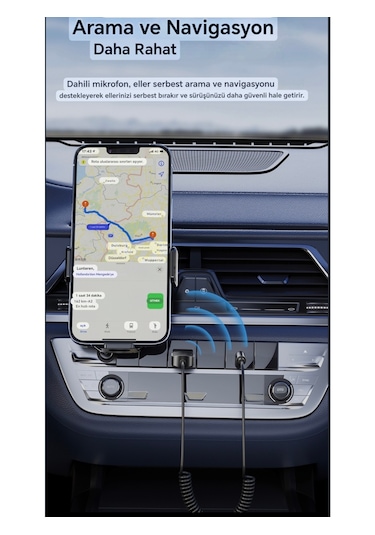 Toocki İvoomi Aux Bluetooth Mikrofonlu 3.5mm 5.0 Verici Araç Kiti