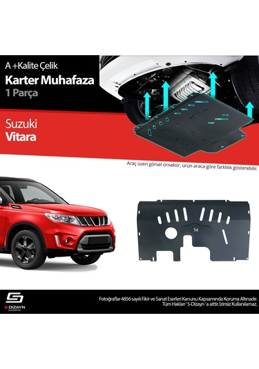 S-dizayn Suzuki Vitara Çelik Karter Muhafaza 2019 Üzeri A+ Kalite
