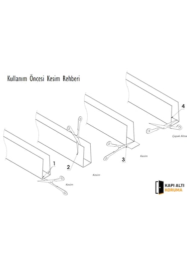 Kapı Altı Koruma U Plastik Beyaz Diğer