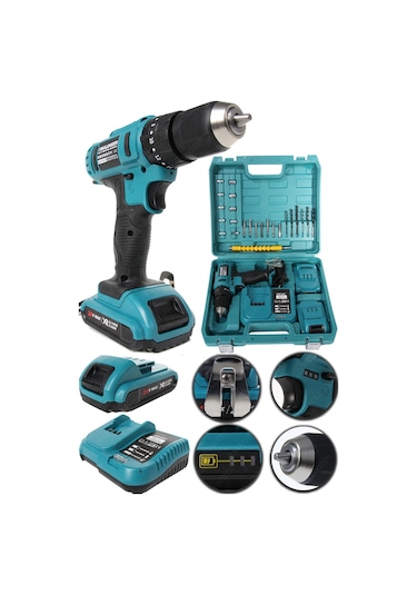 Bulldoze B-Force 24V 5Ah Darbeli Çift Akülü Şarjlı Vidalama Matkap + 27 Parça Usta Set