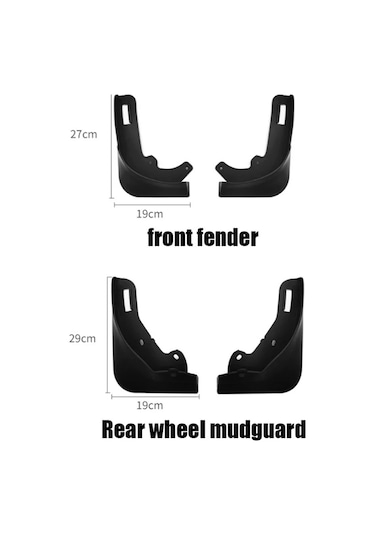 Tesla Model Y Arabası İçin Yumruksuz Ön Ve Arka Tekerlekten Yumuşak Kauçuk Çamurluklar, Stil: Mat Siyah