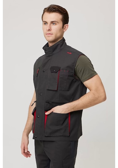 Armadillo Ripstop Çok Cepli Yelek Isg Galium İş Outdoor Hafif Fonksiyonel Tasarım Antrasit-siyah-kırmızı Armadillo Ripstop Çok Cepli Yelek Isg Galium İş Outdoor Hafif Fonksiyonel Tasarım Antrasit-siyah-kırmızı