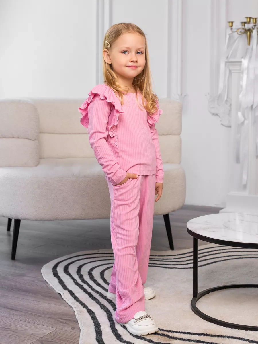 Nika Boo Şık Pantolon Takım Kıyafet Çift Seti 241287267 Pembe