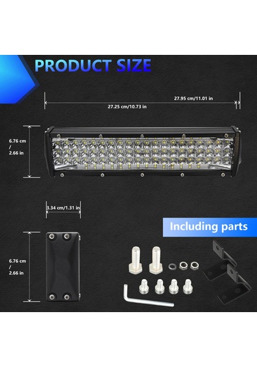 12 İnç Led Çalışma Işığı 264w 6000k Arazi Araçları K22349-12