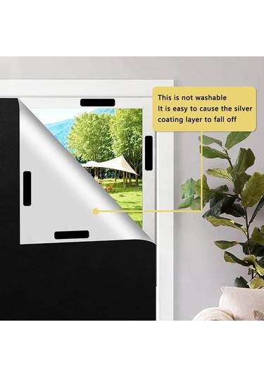 Tongxida 100% Opak Tam Gölge Perde, 100x145 Cm, Vankro İle Taşınabilir, Güneş Bloke Eden, Makine Yıkama Uygun, Kesilebilir Sey