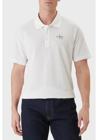 Calvin Klein Erkek Polo Lv04rf209g Yaf Beyaz Beyaz