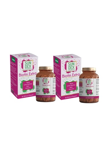 Sundex Biotin Extra 2 x 60 Bitkisel Kapsül