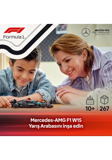 LEGO® Speed Champions Mercedes-AMG F1® W15 Yarış Arabası 77244 - Oyuncak Model Yapım Seti (267P)