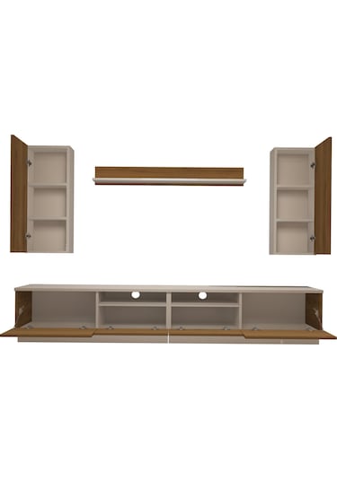 Decoraktiv Trendstyle 5220d Mdf Tv Ünitesi Tv Sehpası - Beyaz Pera Beyaz - Meşe
