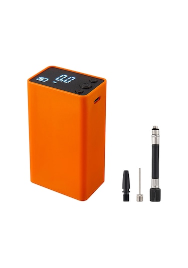 Moveevo Toplar İçin Elektrikli Hava Pompası - 0-18psi Basınç, 2000mah Pil, 4.2v, Portatif Turuncu/siyah