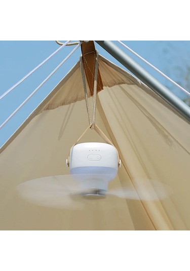 Xuweiwei Beyaz Usb Şarj Edilebilir Taşınabilir Vantilatör Ve Lamba 3 Hız Ayarlanabilir Eğim Çift Asma Masa Tasarımı