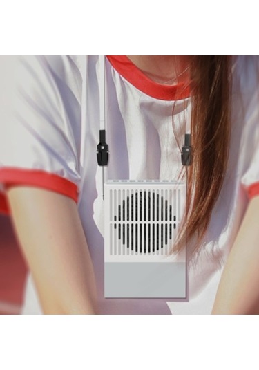 Usb Mini El Soğutma Asılı Boyun Küçük Fan Tembel Spor Fanı Fpjq6w Beyaz