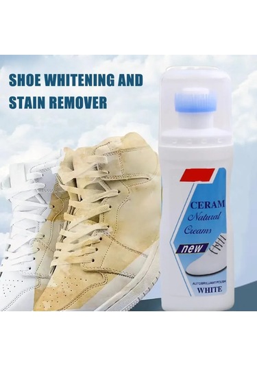 Monyee Ayakkabı Temizleyici Ve Beyazlatıcı Krem - Fırçalı, Deri-kanvas-uydu Lifleri İçin, Su Gerektirmeyen, Kalıcı Parlaklık Sağlar Beyaz