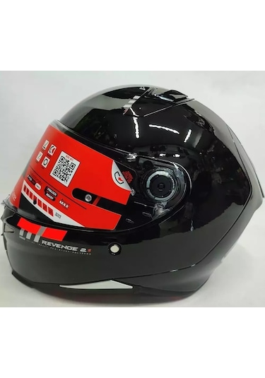 Mt Revenge 2 Solid A1 Şeffaf Vizörlü Kask Parlak Siyah Siyah