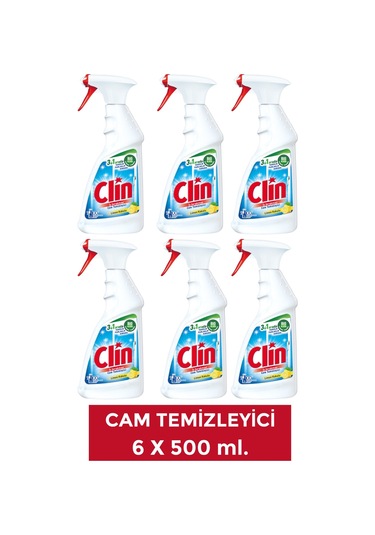 Clin 6 Adet Limon Cam Yüzey Temizleyici 500 Ml