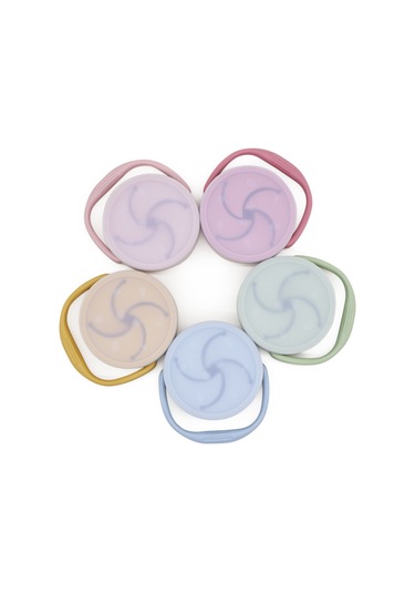 Jianfan Katlanabiler Silikon Bebek Dökülmez Atıştırmalık Kabi Gelişim Gri