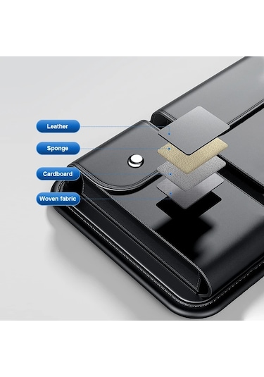 Seametal Lüks Araba Güneşlik Organizatör Evrensel Visor Paneli Saklama Çantası Pu 1pc