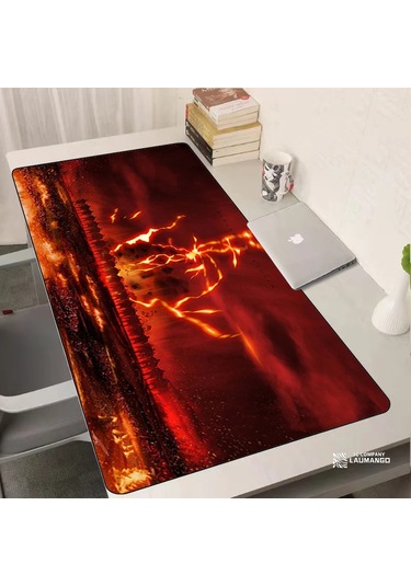 Laumango Titan Oyun Mouse Pad Xxl - Kaymaz Kauçuk Bilgisayar Halı, Klavye Destekli Gamer Aksesuar 30x24 Cm Black Black
