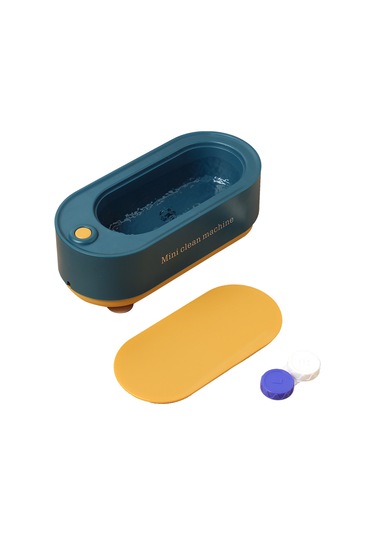 Leezsing Yeşil Mini Taşınabilir Ultrasonik Temizleyici - Gözlük, Mücevher, Saat Ve Lensler İçin - Pil Gerektirir Aaa Pil Yok + Rastgele Renkli Lens Kabı