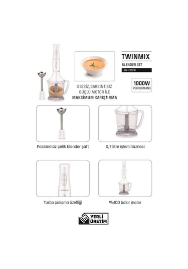 Goldmaster Twinmix Beyaz Blender Set