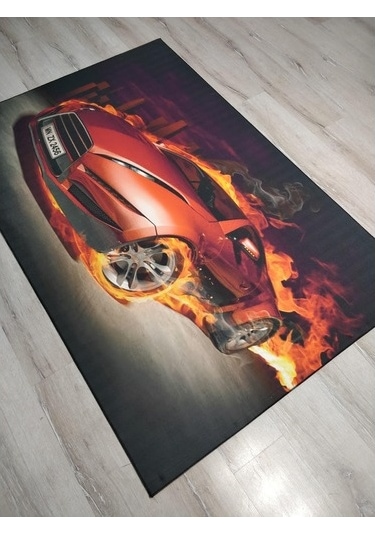 Foto Baskılı Halı Artist Halı Ateş 120X180 Cm Çok Renkli