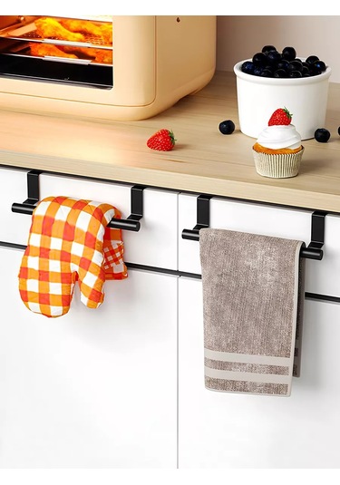Kastly Kapı İçin Havlu Askı Düzenleyici Mutfak Rafı 151854296 Siyah