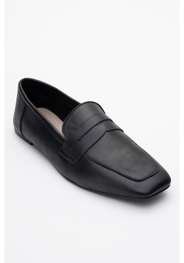 Luvishoes Luvi Shoes Morne Siyah Cilt Hakiki Deri Kadın Loafer Ayakkabı SİYAH CİLT