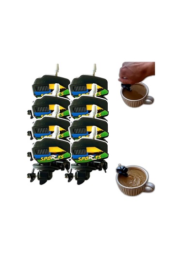 Tekne Motoru Kahve Karıştırıcısı - Wind Up Mini Tekne Motoru Kahve Karıştırıcısı Siyah