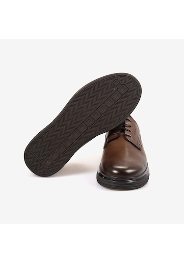 Kemal Tanca Hakiki Deri Erkek Günlük Ayakkabı 2348 Kahve