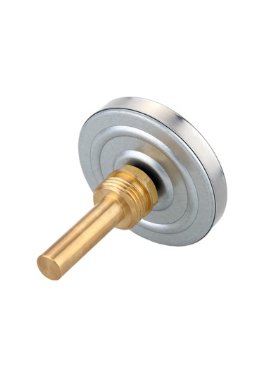 Hangfox Sıvı Sıcaklık Ölçer 0-120 C - Alüminyum Kasa, 63mm Gösterge, 1/2 Bsp Vida, Suya Dayanıklı, Yatay Montaj