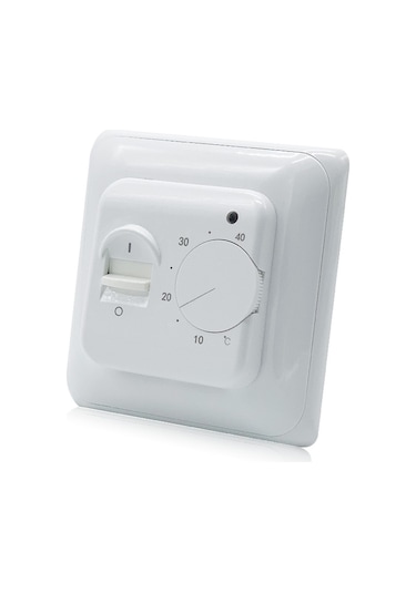 Kangvka 16a Elektrikli Yeraltı Isıtma Termostati, Manuel Kontrol, Led Gösterge, İç/dış Sondajlı Doğru Sıcaklık Regülatörü Beyaz